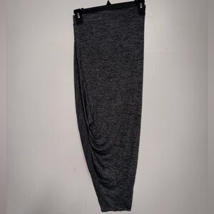 Silence and Noise Draped Heather Charcoal Maxi Skirt Assymetrical size XS —G